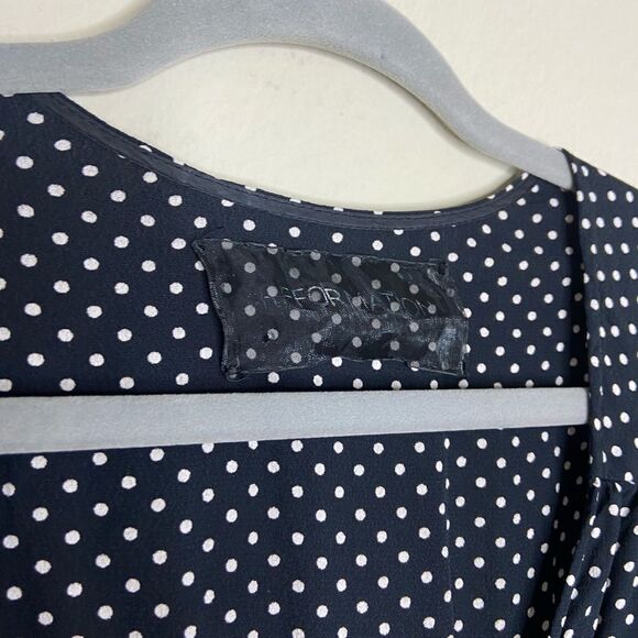 Reformation Maxi Black White Dress Wrap Polka Dot Size M / L - Picture 7 of 7